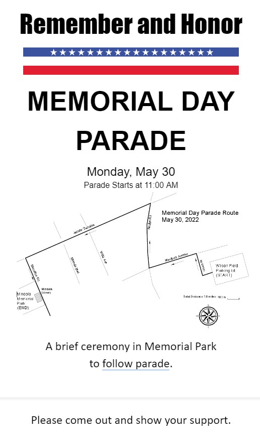 Memorial Day Parade info